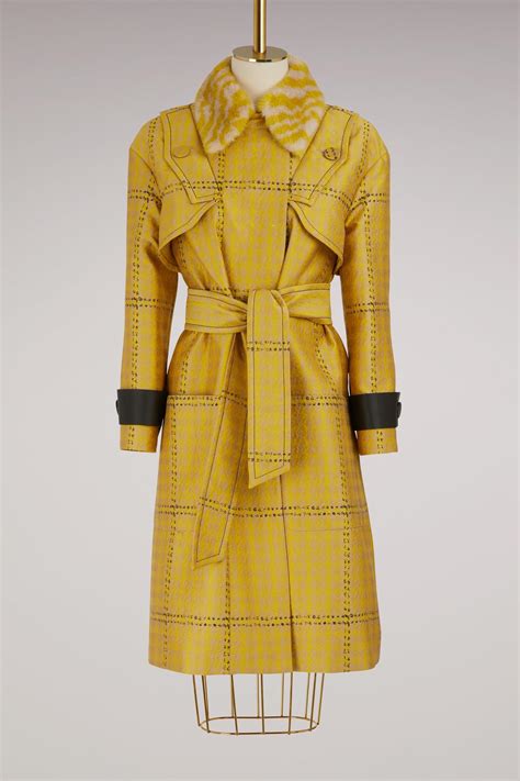 fendi yellow coat